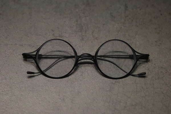 RIGARDS titanium round frame handmade glasses RG1021TI(A) black frosted